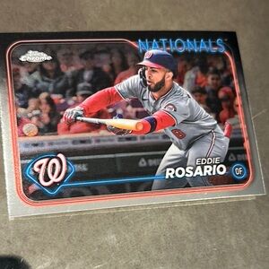 Topps Chrome Nationals Card with Red and Blue Accents